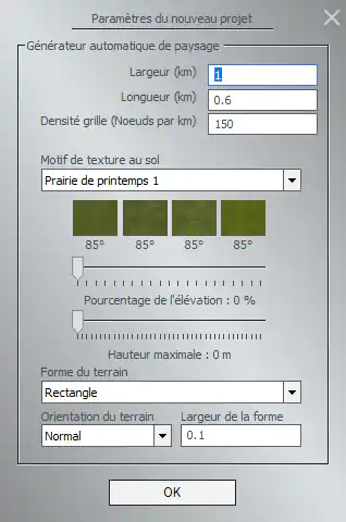 Image fenêtre créer un nouveau projet EEP