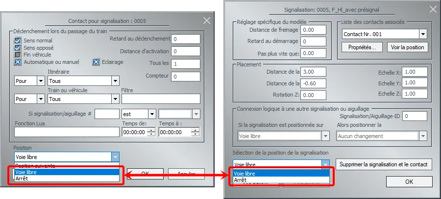 Image comparaison propriétés signal - contact dans EEP
