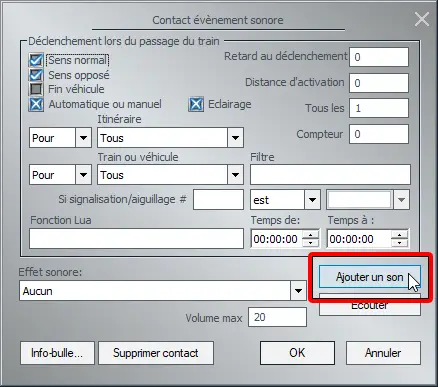 Image propriétés contact son dans EEP