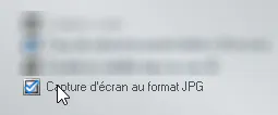Image paramètre Options capture JPG dans EEP
