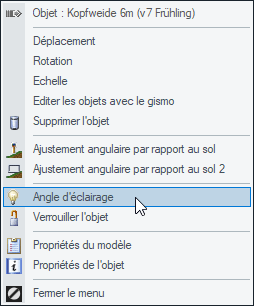 Menu_Eclairage Plugin 2 EEP17, Menu Angle Eclairage